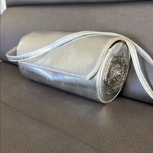 Elegant Silver Clutch Bag